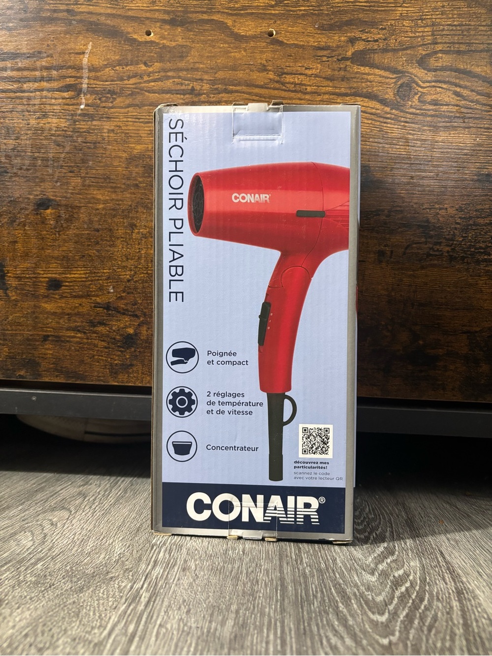 Conair Red Folding Travel Hair Dryer - Compact Portable Dryer